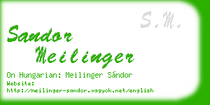 sandor meilinger business card