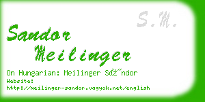 sandor meilinger business card